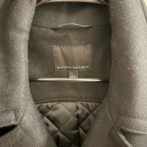 Banana Republic Men’s Pea Coat in Black